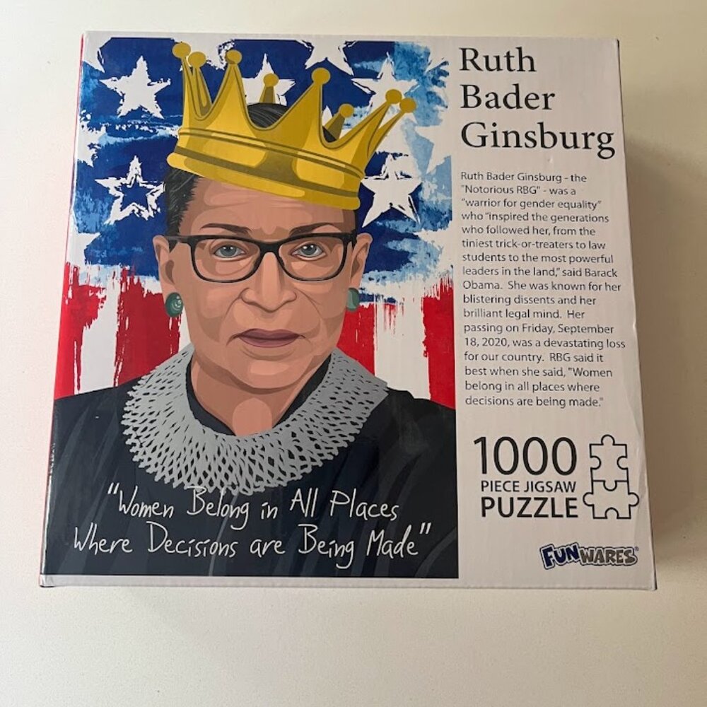 Ruth Bader Ginsberg 1000 piece jigsaw puzzle